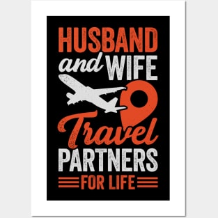 Husband And Wife Travel Partners For Life Posters and Art